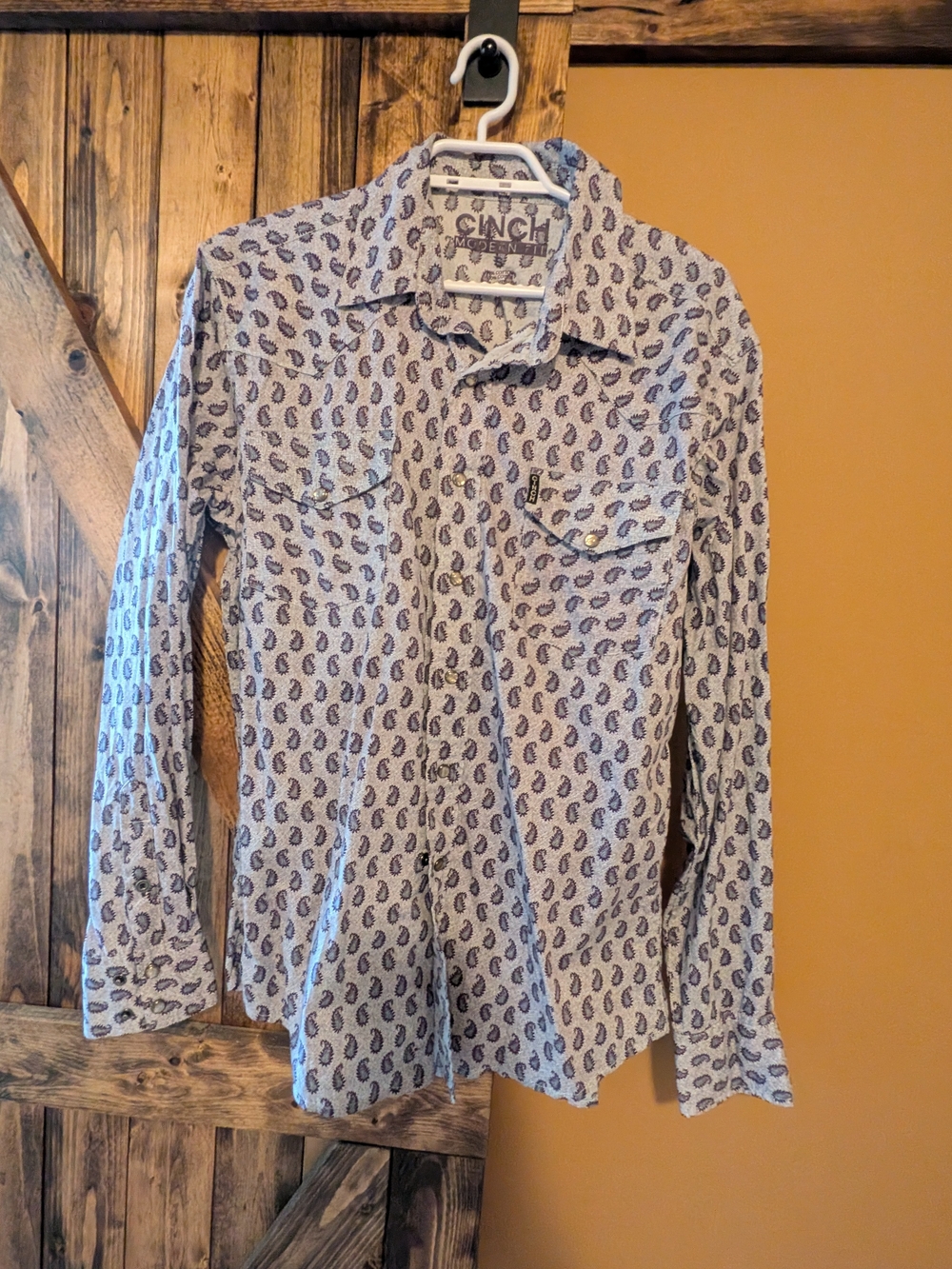 CINCH Men's Paisley Snap Pearl-Button Down Shirt